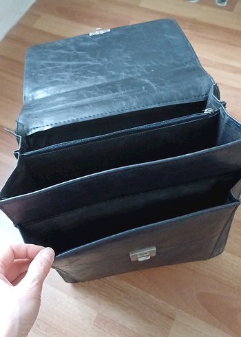 Klasik Siyah Erkek Evrak Çantası - Görsel 3