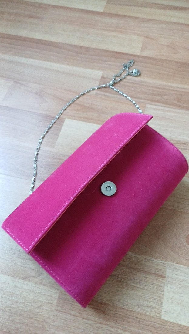 Fuşya Süet Zincir Detaylı Kadın Çanta - Görsel 4