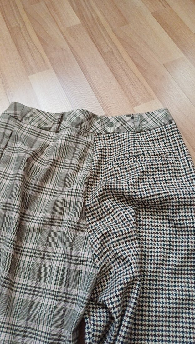 Camel Renkli Kadın Piliseli Kumaş Pantolon - Görsel 4