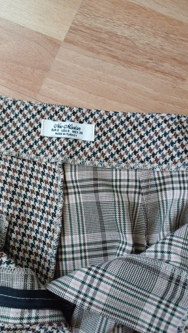 Camel Renkli Kadın Piliseli Kumaş Pantolon - Görsel 5