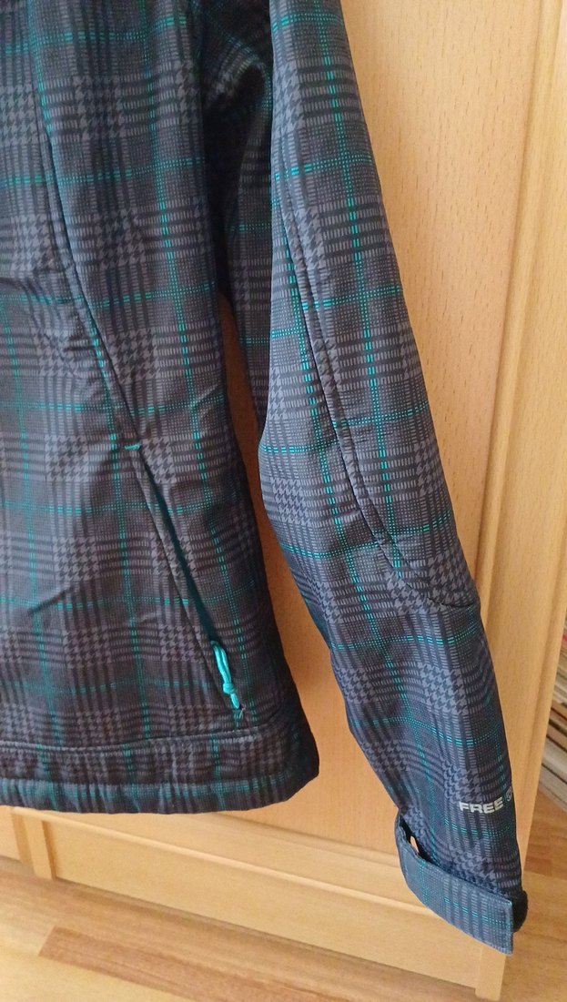 Fermuarlı Gri Yeşil Kadın Kısa Mont - Görsel 2