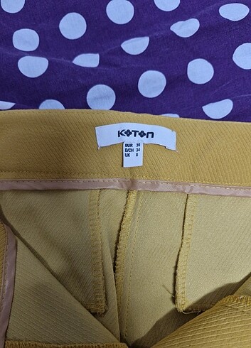 36 Beden sarı Renk Pantolon