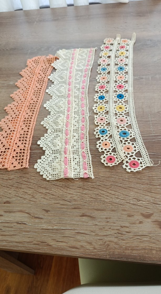 Bohem Tarzda Renkli ve Beyaz Dantel Şeritler 3adet fiyatı - Görsel 2