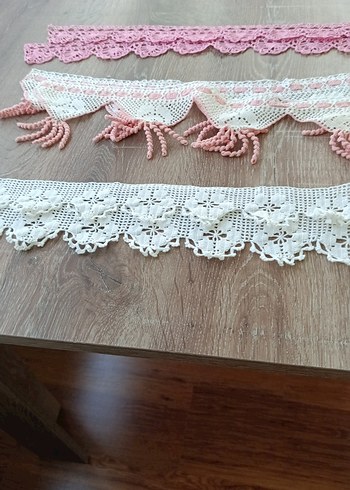 El Yapımı Bohem Dantel Kenar Süslemeleri 3 lü fiyatı - Görsel 2