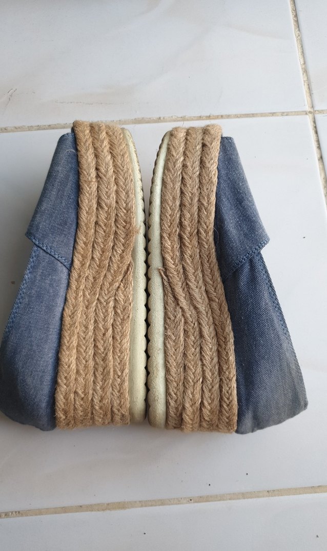 Kadın Kot Denim Dolgu Topuk Espadril - Görsel 4