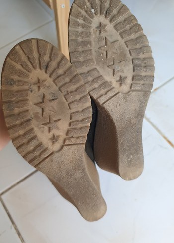 Haki Yeşili Süet Dolgu Topuklu Kadın Ayakkabı - Görsel 3