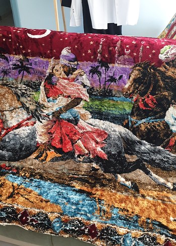 Beden Çok Renkli Desenli Tekstil Halı
