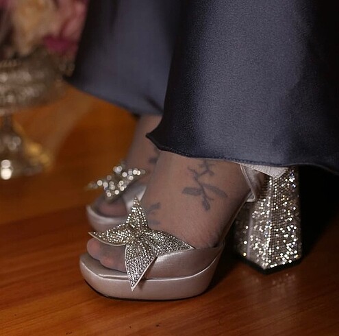 Taşlı Nişan Düğün Ayakkabısı Platform Ayakkabı