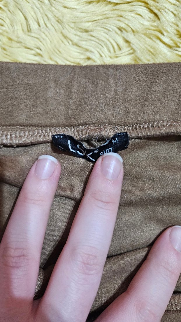 Kahverengi Süet Kadın Pantolon - Görsel 2