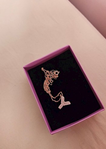 Mini Zincir Detaylı Pembe Bohem Kadın Kolye - Görsel 2