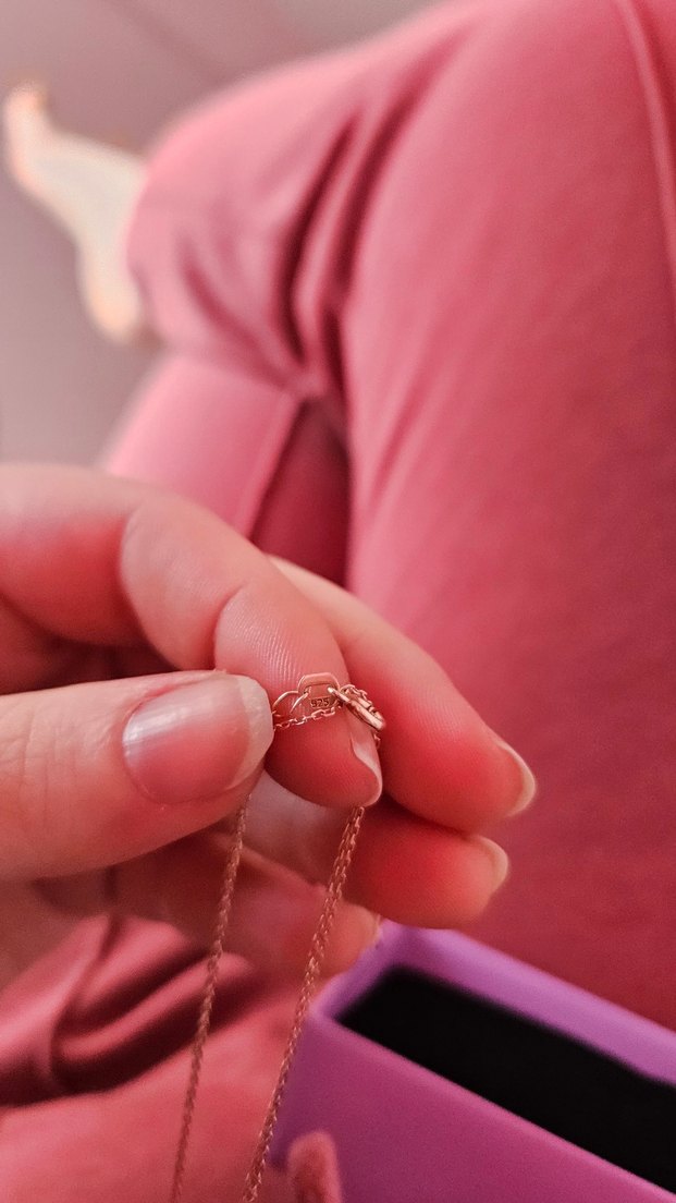 Mini Zincir Detaylı Pembe Bohem Kadın Kolye - Görsel 4