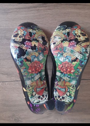 ed hardy Gotik Yüksek Topuklu Stiletto - Görsel 5