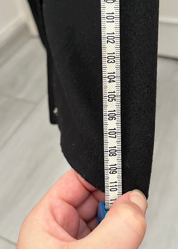 38 Beden siyah Renk Armine Kaşe Kaban