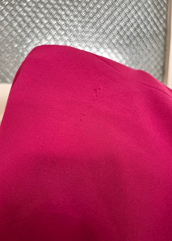 Aker Fuşya Kadın Uzun Kesim Blazer Ceket takım