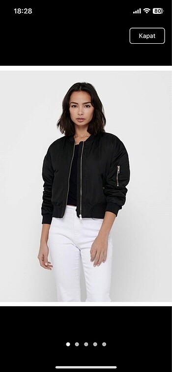 Siyah bomber ceket