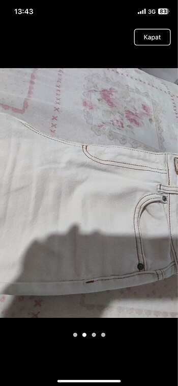 Trendyol & Milla Ekru Yüksek Bel Slim Mom Jeans