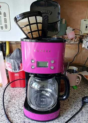 Pembe Renkli Kahve Makinesi - Görsel 4