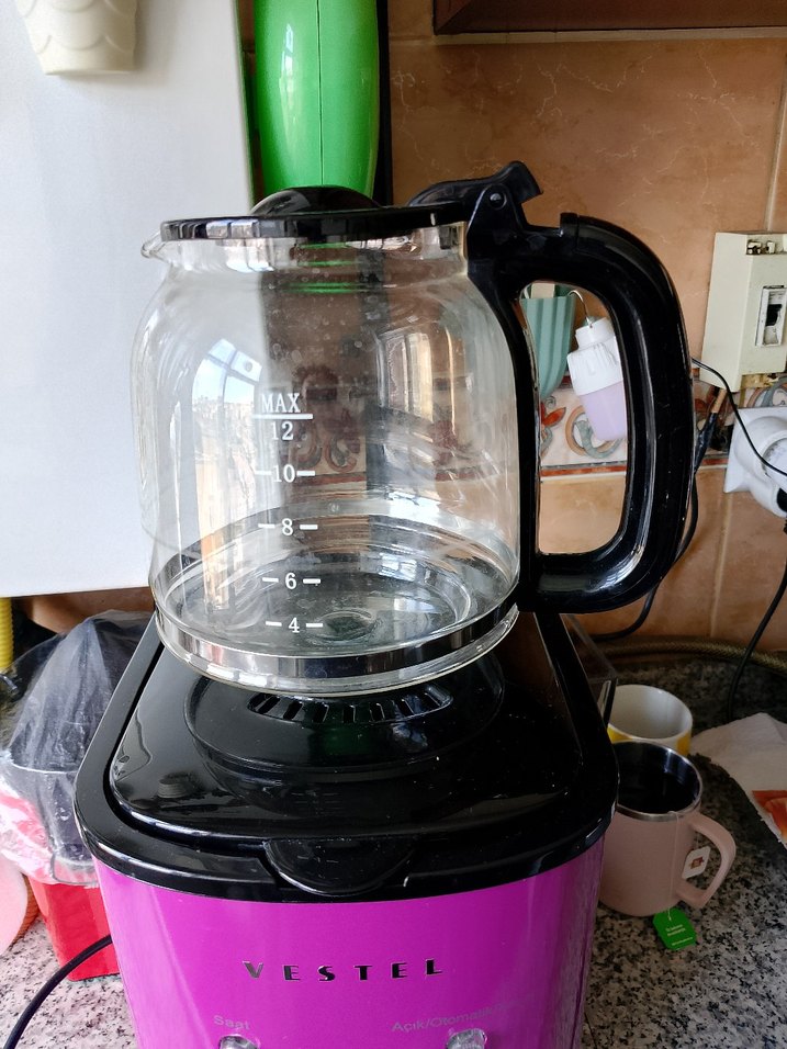 Pembe Renkli Kahve Makinesi - Görsel 5