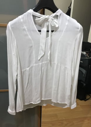 Beyaz pull&bear; small bluz 