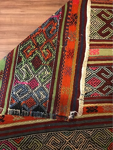 Antika Balıkesir El dokuması Yün halı - Görsel 2