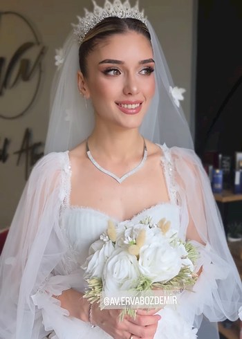 Beden beyaz Renk Beyaz Payetli Gelin Tacı aç aksesuar
