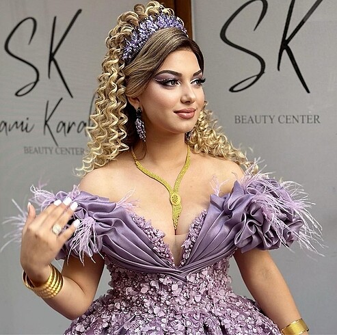 Diğer Kına nişan gelin tacı küpe aksesuar