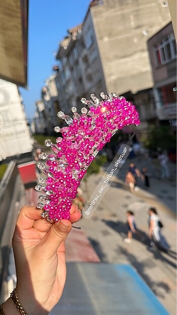  Beden Fuşya kına nişan gelin tacı aksesuar