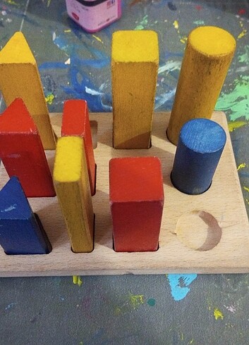 Beden Renk #montessori #tahtaşekiller #tahtabloklar #blok #kare #daire