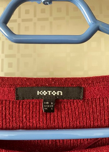 Koton Bordo Kadın Triko Bisiklet Yaka Kazak