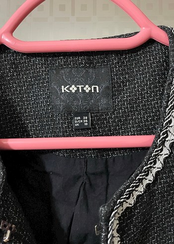 Koton Düğmeli, Siyah Kadın Ceket