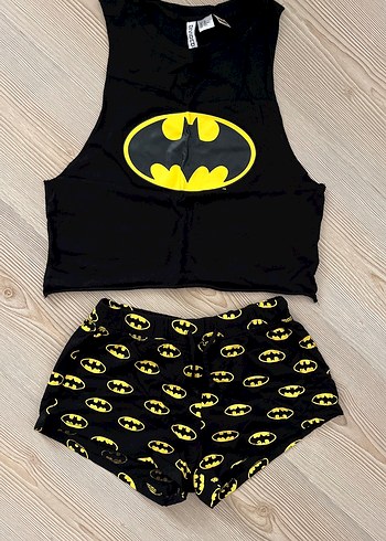 xs Beden H&M Batman Baskılı Crop Top Takım