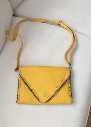 Designer Sarı zarf çanta