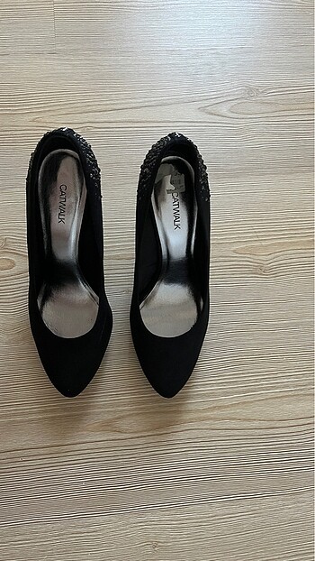 Siyah taşlı abiye topuklu (42) - Görsel 5