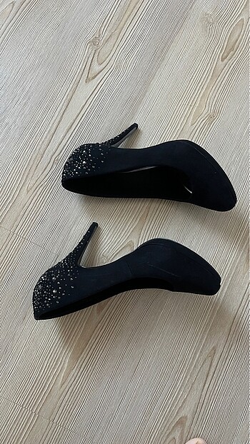 Siyah taşlı abiye topuklu (42) - Görsel 6