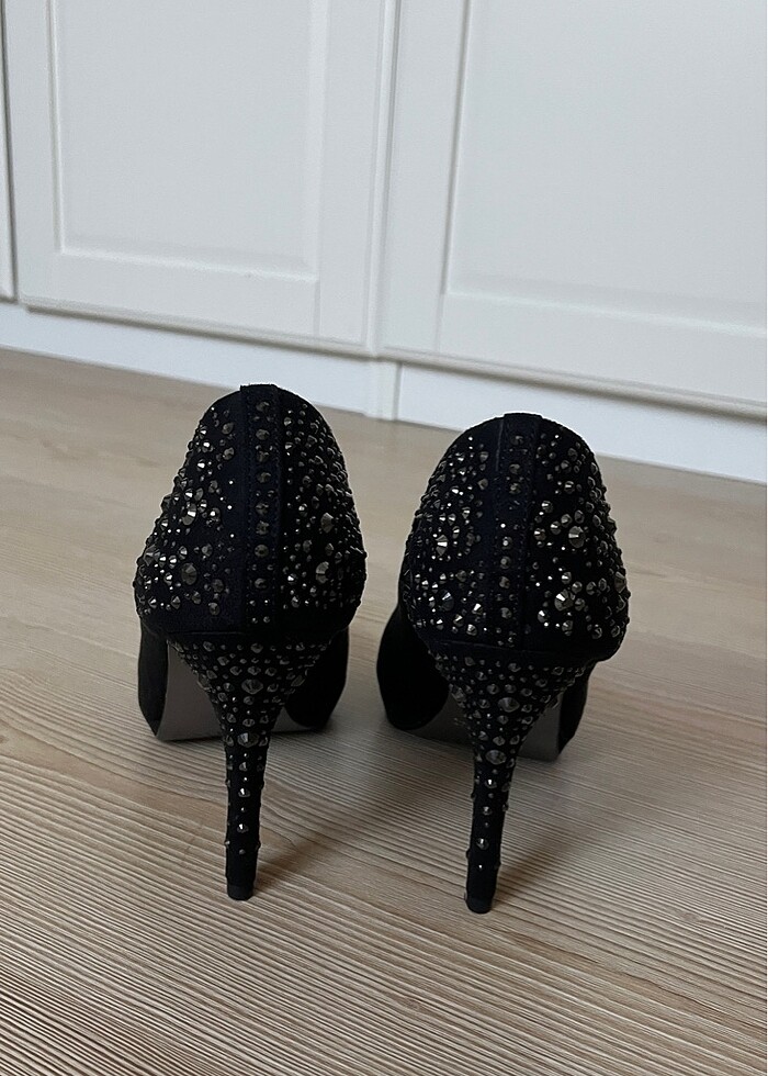 Siyah taşlı abiye topuklu (42) - Görsel 3