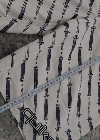 Beyaz Gri Desenli Erkek Şort - Görsel 6