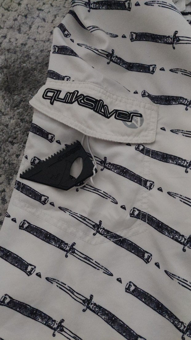 Beyaz Gri Desenli Erkek Şort - Görsel 3