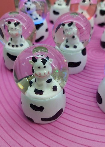 Renkli İnek Temalı Kar Küresi Biblo(adet fiatıdır) - Görsel 6