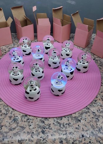 Renkli İnek Temalı Kar Küresi Biblo(adet fiatıdır) - Görsel 5