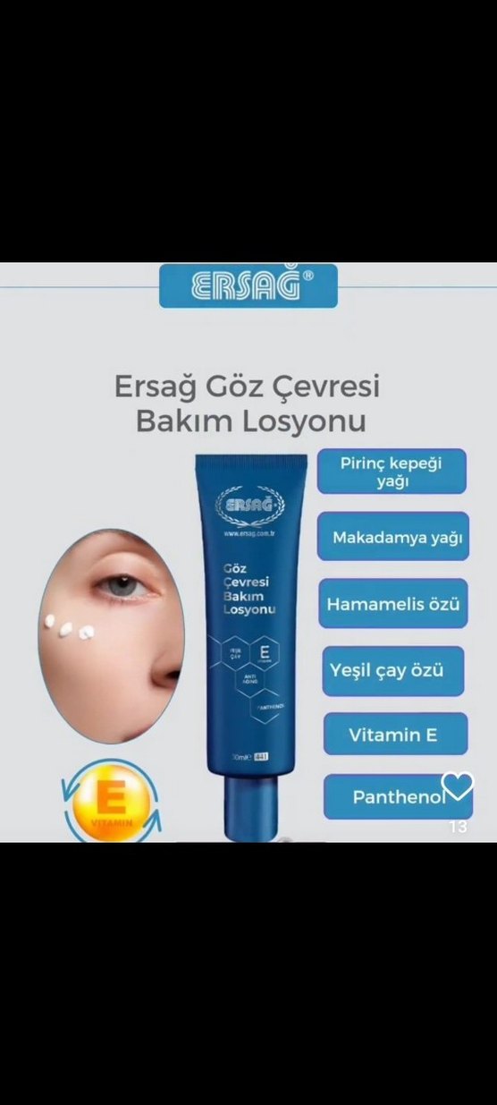 Ersag Göz Çevresi Bakım Losyonu 50ml. - Görsel 4