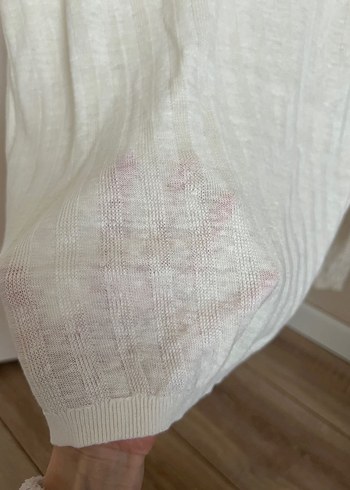 Erkek Beymen john varvatos Beyaz Keten V Yaka tişört - Görsel 4