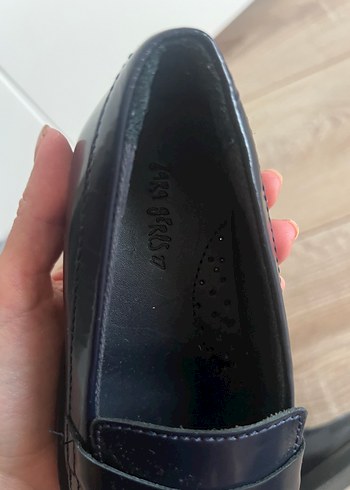 Zara girls 27 deri loafer - Görsel 3