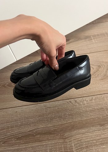 Zara girls 27 deri loafer - Görsel 6