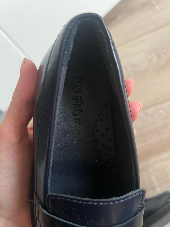 Zara girls 27 deri loafer - Görsel 3