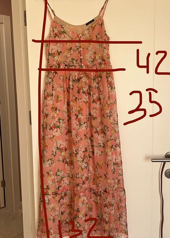 100% ipek Massimo dutti uzun elbise - Görsel 5