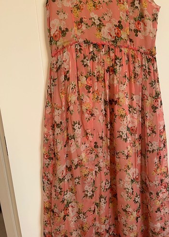 100% ipek Massimo dutti uzun elbise - Görsel 7