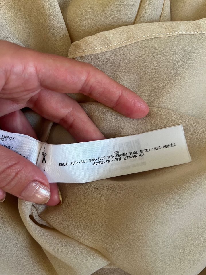 100% ipek Massimo dutti uzun elbise - Görsel 3