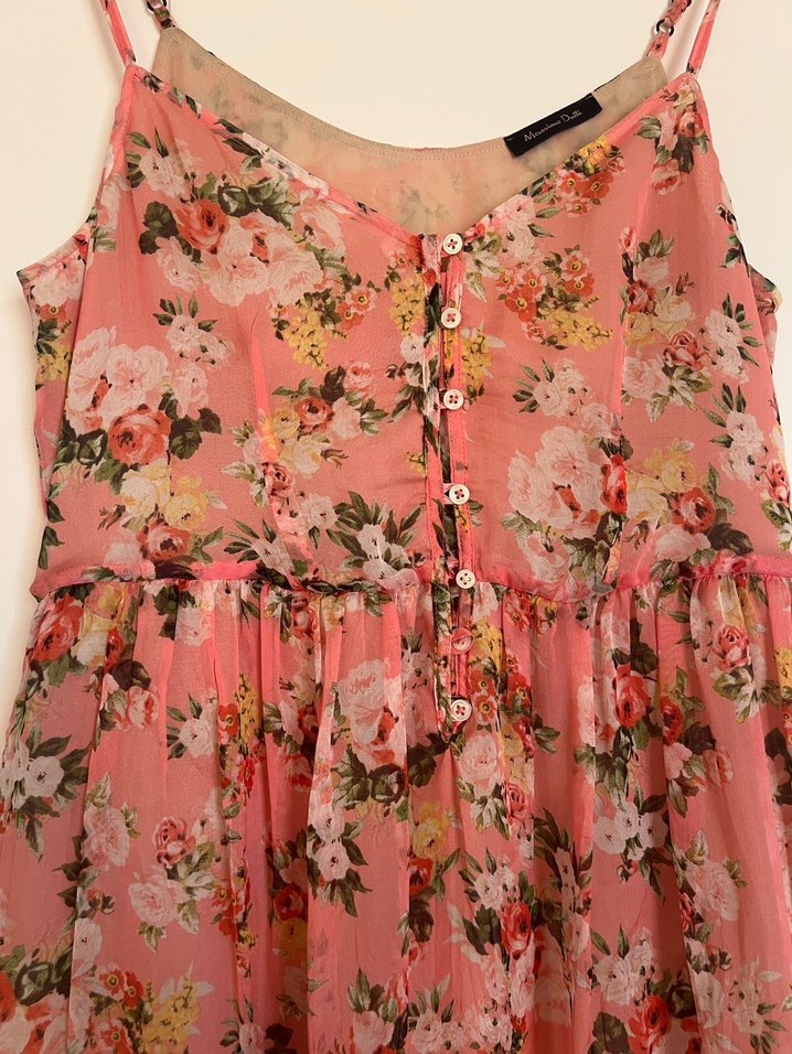 100% ipek Massimo dutti uzun elbise - Görsel 2