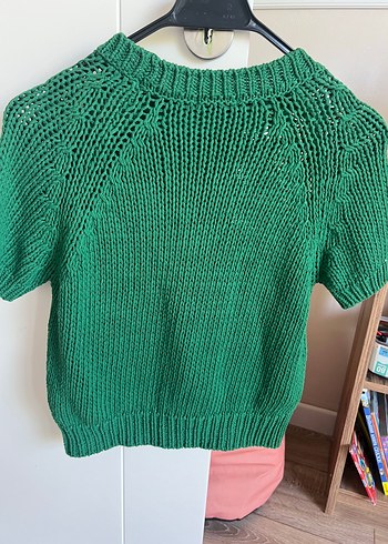 Massimo Dutti Kısa Kollu Örgü Kadın Kazak - Görsel 5