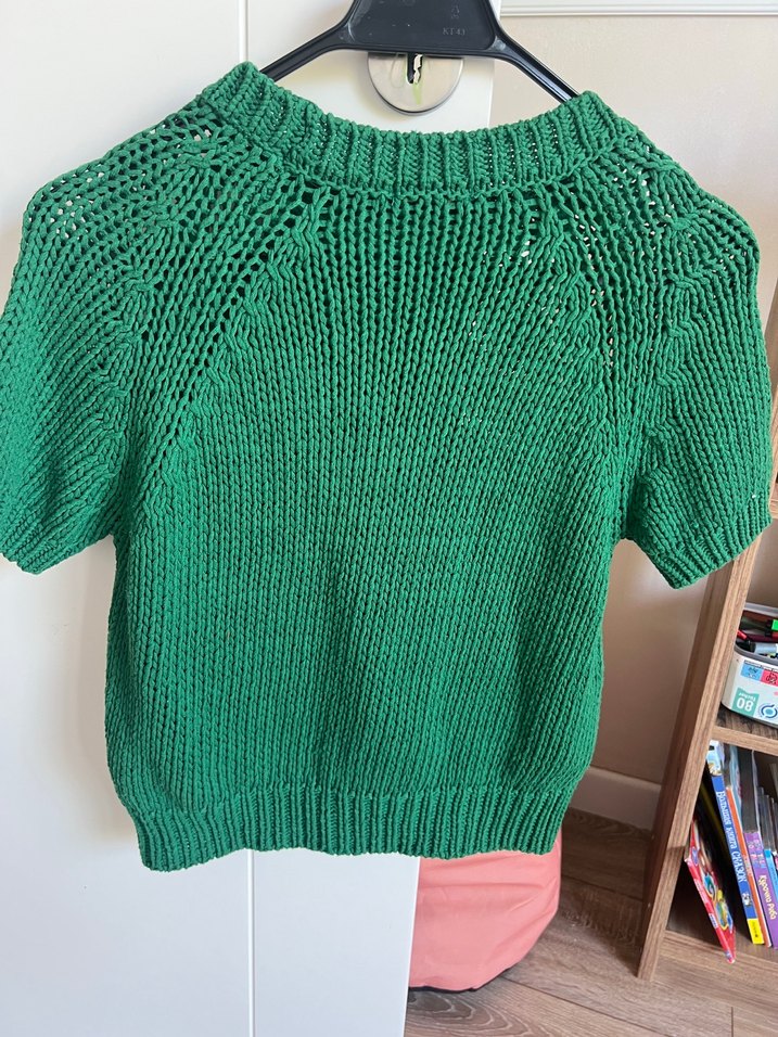 Massimo Dutti Kısa Kollu Örgü Kadın Kazak - Görsel 5